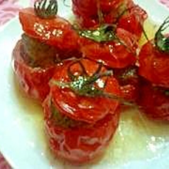 トマトのファルシ　(トマトの肉詰め)